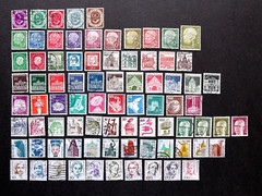 West Germany – 81 Used Definitive Stamps, 1951 – 1980s