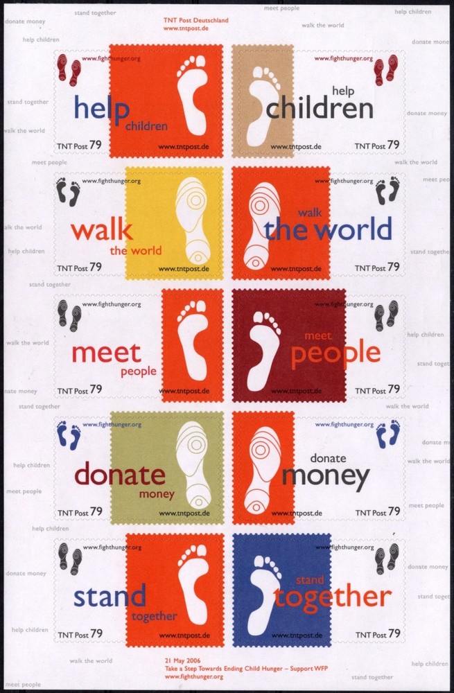 TNT-Post: MiNr. 13 – 22, „World Hunger Aid“, Set, mint