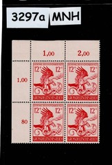 MNH stamp block B289 / 21st anniversary Munich Putsch 1944 Germany #3297a