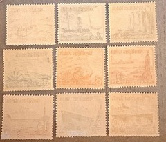Germany B107-B115 / 1937 Ship Stamps / NH / Faults (See photos)