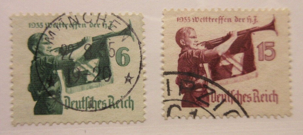 GERMANY, Michel: 584Y, 585Y, USED, Lot25, Cat €16