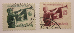 GERMANY, Michel: 584Y, 585Y, USED, Lot25, Cat €16