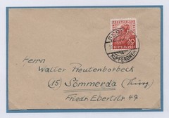 GERMANY 1949 SC. #B304-B305 USED & B305 TIED ON COVER THE TOUR DE FRANCE