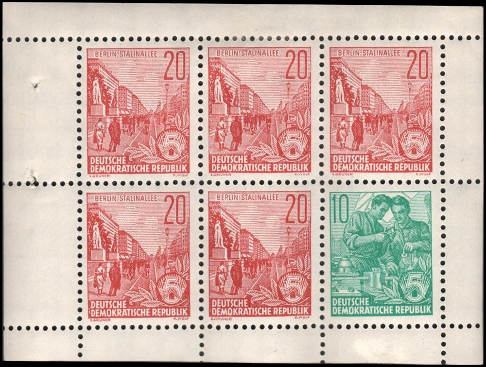 German Democratic Republic #333a MNH Booklet pane