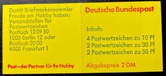 Germany #1231b Complete Booklet Pane with Cover and 8 Stamps of Castles MNH XF