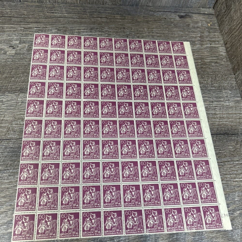 MNH Stamps/ A pane/ Counter/ Iron worker Weimar German Republic 1921 60 Pfennig