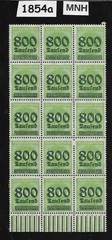 MNH stamp block Overprint 800K over 400Mk Scott #266 German Republic 1923 #1854a