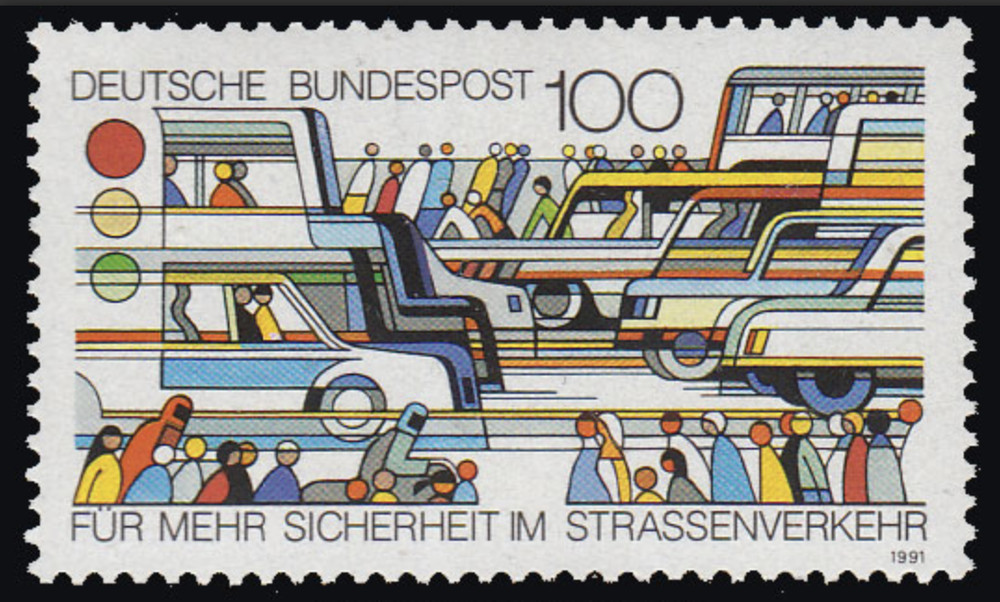 BRD FRG #Mi1554 MNH 1991 Pedestrians Traffic [1678 YT1382 SG2407]