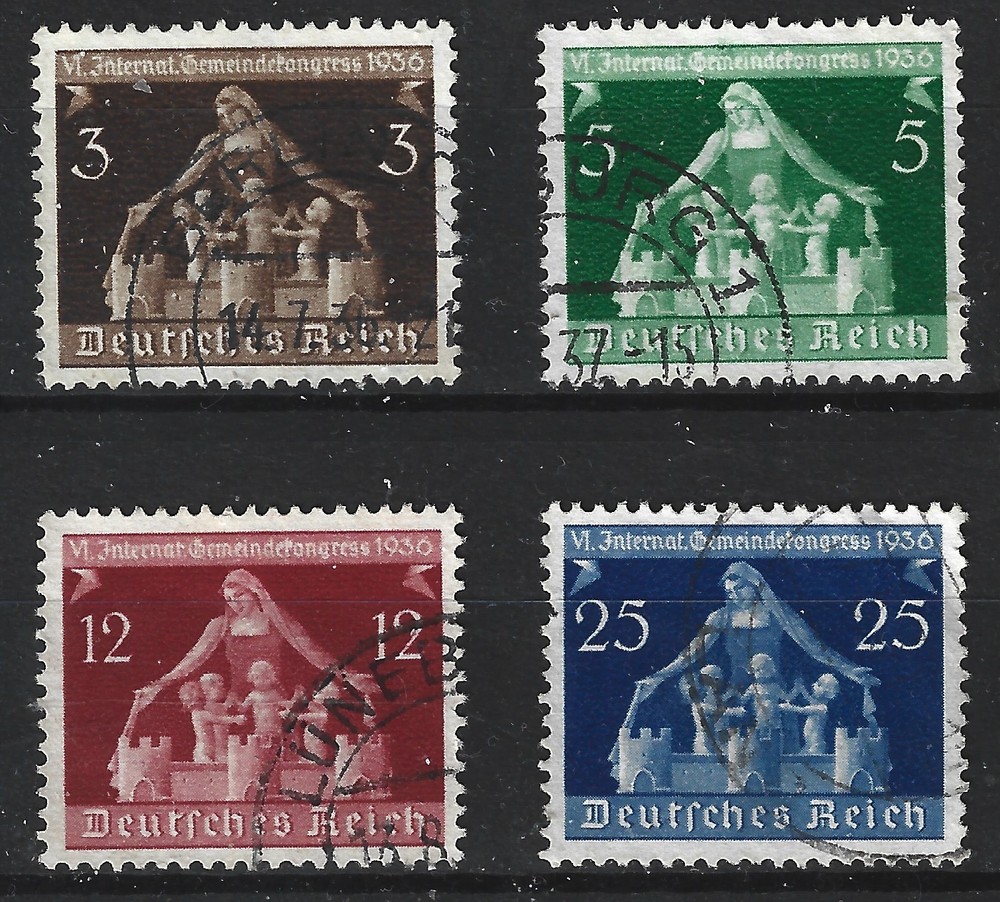 Germany 1936 #473-76 6th International Congress of Municipalities – VF Used
