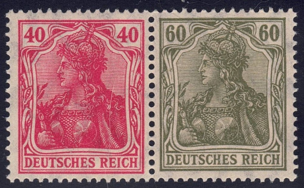 Germany – 1921 Zd-MiNr. W17, 40pf+60pf Germania, se-tenant pair, MNH