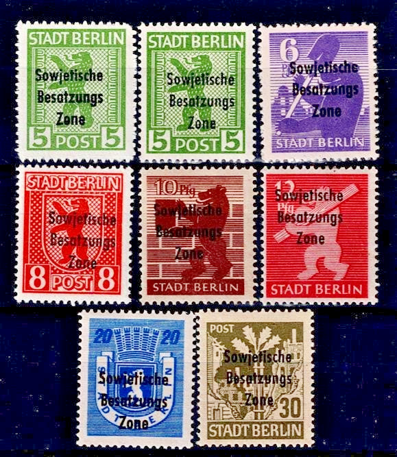 Soviet Occupation – 1948 – Berlin & Brandenburg General Issue MNH **