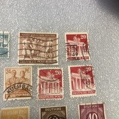 13 USED mixed varied Vtg. 1945-1955 Deutsche Post stamps; $1 Ships/A DEAL!