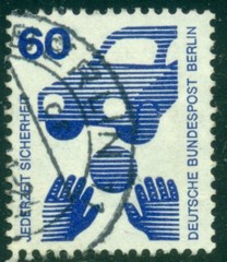 GERMANY SCOTT # 9N323, TRAFFIC SAFETY, USED, GREAT PRICE!