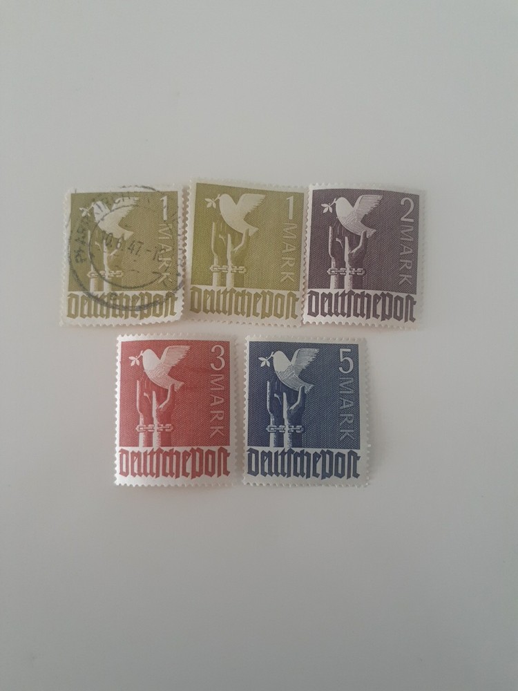 1947-48 Germany Stamps Set #574-577 Peace Dove…..