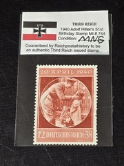 Adolf Hitler 1940 WW2 51st Birthday Stamp Third Reich Nazi Germany MNG Mi # 744