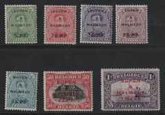 GERMANY BELGIUM 1920 EUPEN SCOTT #1N18-1N24 MINT NEVER HINGED