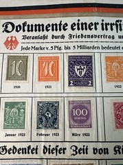 Rare German Hyperinflation Postage Stamp Collection 1920-1923Historical Document