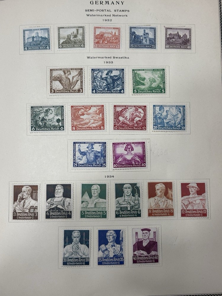 Germany Berlin #B50a-55a Wagner Set, #B59-67 Noithilfe, & Charity Castle MLH/VF