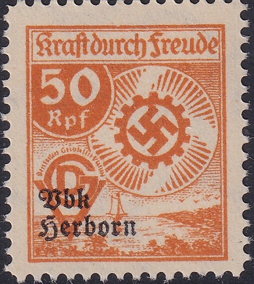 Stamp Germany Revenue WWII 3rd Reich KDF Kraft Durch Freude BBK Herborn MNH
