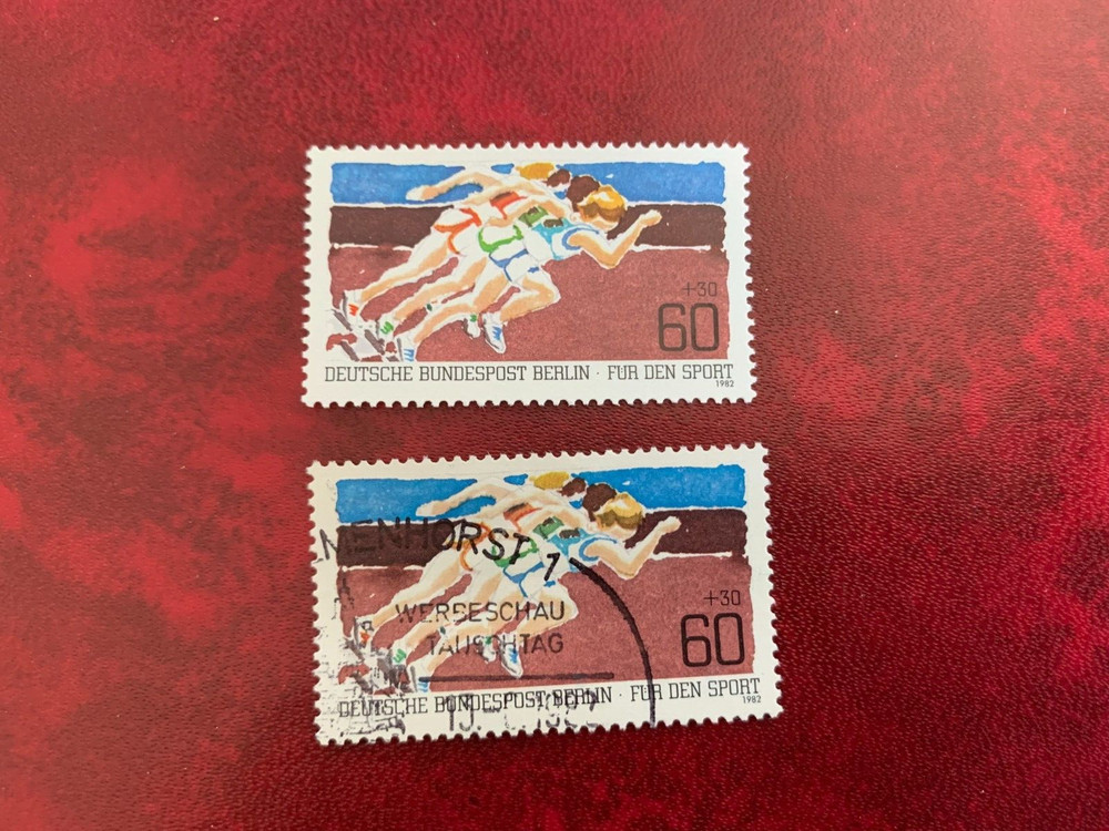 GERMANY BERLIN 1982 USED & MNH FUR DEN SPORT SPRINTING 100 METRES ATHLETICS