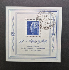 Germany, 1949 miniature sheet, SG MS R59 , used NH, ref 599