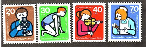 1974 Germany Berlin #9NB106-09 MNH Youth Activities