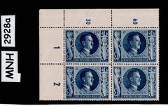 MNH stamp block B233 Adolf Hitler 1943 54th Birthday WWII Germany #2928a