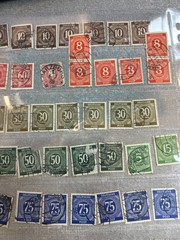 58 VINTAGE STAMPS GERMAN 1940s used rare stamp lot old Germany bundle post wwii
