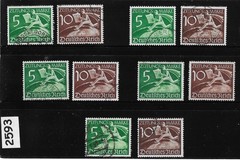 Stamp sets X5 P1 & P2 1939 Germany Third Reich Newsboy Newspaper #2593