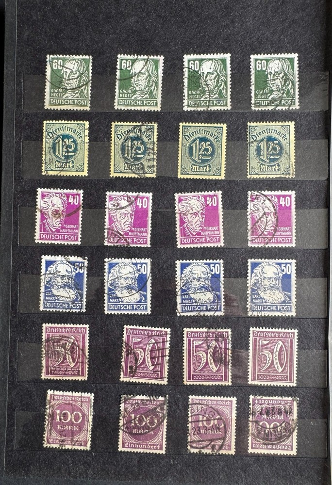 Germany Deutsche Post & Deutsches Reich Used Stamp Lot 24 Mixed 1920s-1950s