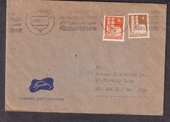 Germany 1948 cover Hamburg Klossenlotterie cancel to St Louis MO