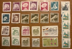 GERMANY Deutsche Bundespost, 27 Uncancelled Stamps From Letters, Mostly 1970’s