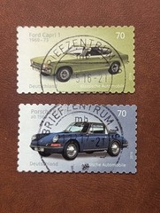 Germany. 2016. Used Stamps Depicting Classic Cars Porsche And Ford. 25JU