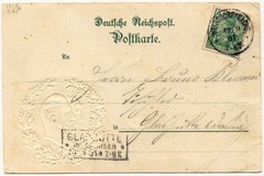 DR -Private embossed PPC for war maneuvre, traveled in 1901