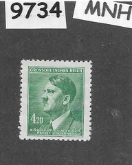 MNH Stamp Adolf Hitler Sc 090 WWII Germany Occupation of BaM 1944 #9734