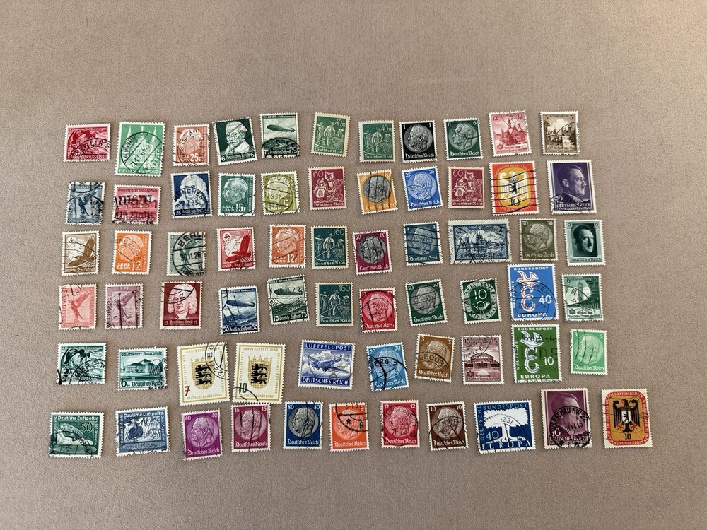 Lot Of 65 Used And Unused German Stamps From The 1920’s And 1930’s