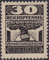 Stamp Germany Revenue WWII Reich VERWALTUNG BEZAHLT Management Fee 20-30pf MNH