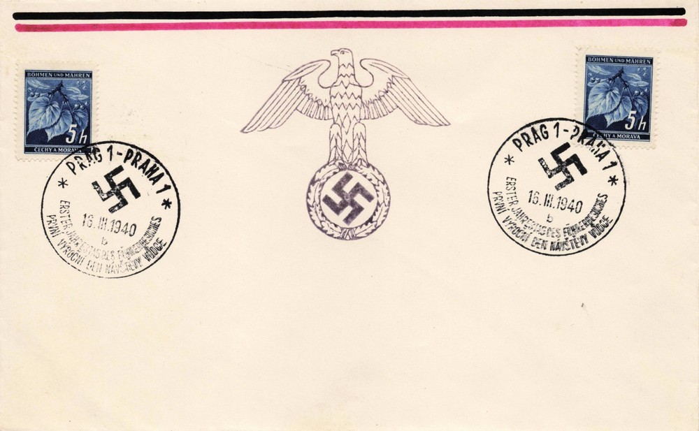 1940 PROTECTORATE OF BOHEMIA & MORAVIA COMMEMORATIVE COVER Hitler Anniversary