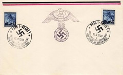 1940 PROTECTORATE OF BOHEMIA & MORAVIA COMMEMORATIVE COVER Hitler Anniversary