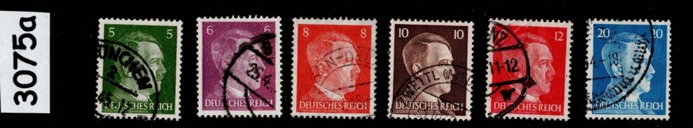 Stamps Adolf Hitler 1941 issues Third Reich era Germany during WWII #3075a