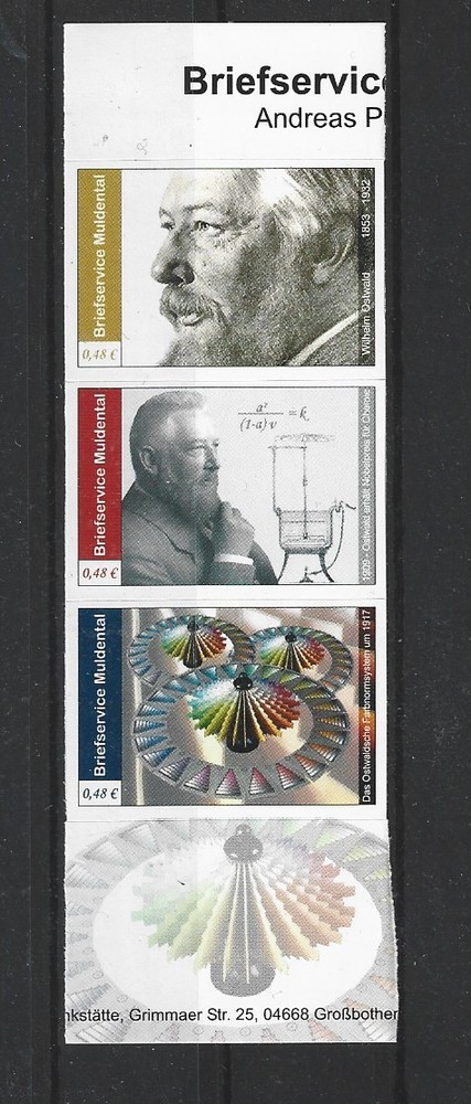 Brief Service Muldental Wilhelm Ostwald Nobel Prize Chemistry ZD 3 Values **