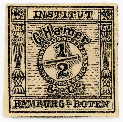 (I.B) Germany Local Post : Hamburg ½pf (Hamer)