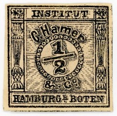 (I.B) Germany Local Post : Hamburg ½pf (Hamer)