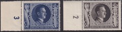 Authentic Stamp Germany Selection 1943 WWII Military Hitler 54th Left MNH