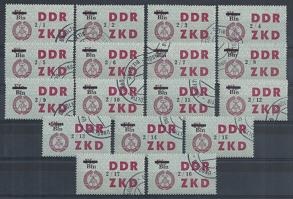 German Democratic Republic stamps 1964 MI Service 46I-46XVII CANC VF