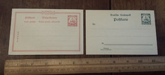 lot of 2: German Colonies -Togo Unused Stationery Postal Card