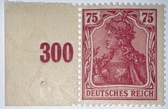 Travelstamps: 1922 Germany Deutsches Reich Germania Mi. #197a, 75 Pfennig