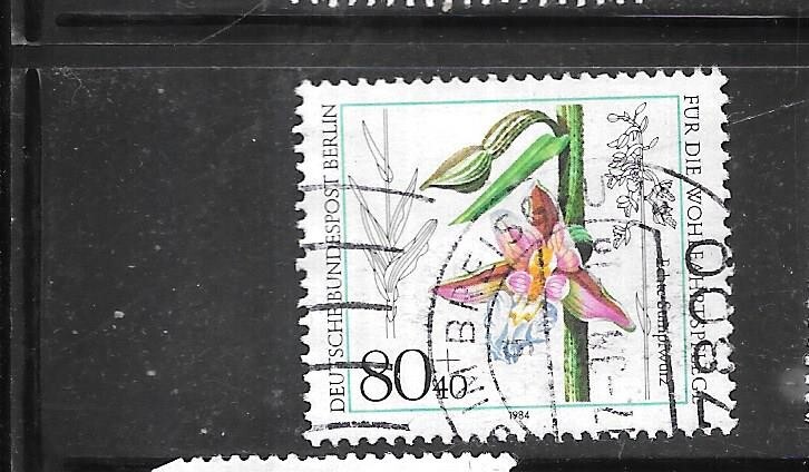 BERLIN GERMANY SC# 9NB218 1984 FLOWERS OLD VF USED SEMI-POSTAL STAMP