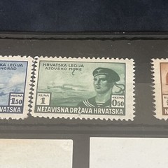 WW2 WWII German SS Croatia Croatian Freikorps Stamp Set Lot Complete Set