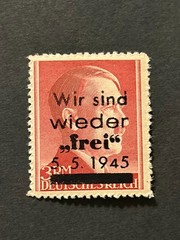 Germany 1945 Post WWII LOCAL overprint (OSTERREICH) 3 Rm. MNH /s1 #726